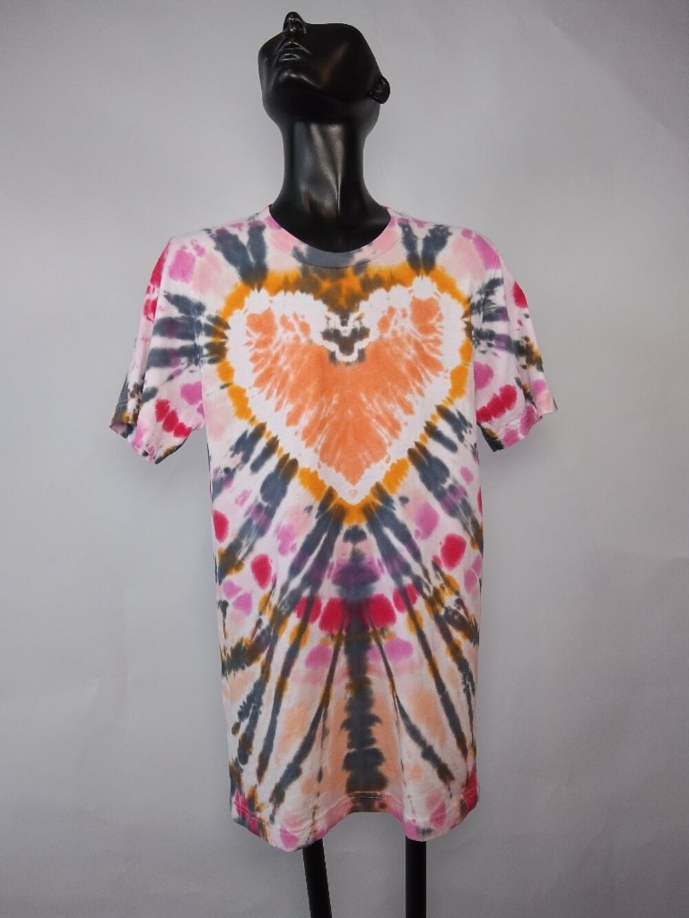 Small Unisex Bella-Canvas 3001C “Heart” Liquid Dyed T-Shirt